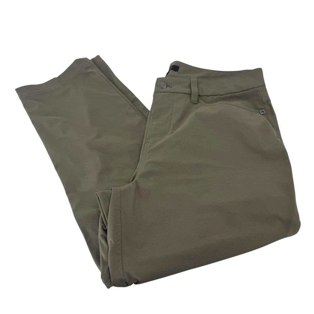 Quince Mens 5-Pocket Ultra-Stretch Tech Chino Pants Olive Green 30x23 - Picture 3 of 10